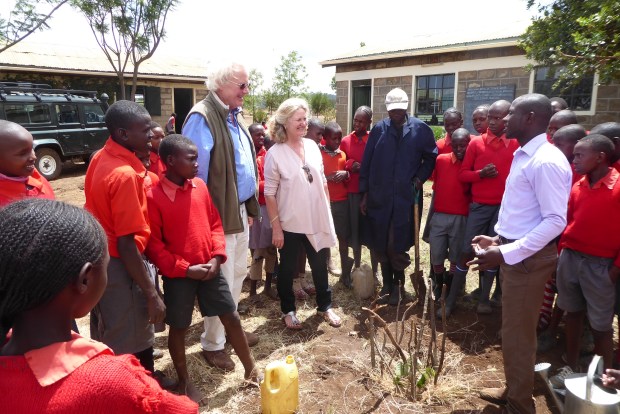 The Environmental Club planting a tree